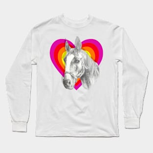 Horse in a heart! Long Sleeve T-Shirt